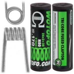 Coil Wotofo Premade - Tri Core Fused Clapton - 0.17ohm - (10 Unidades)
